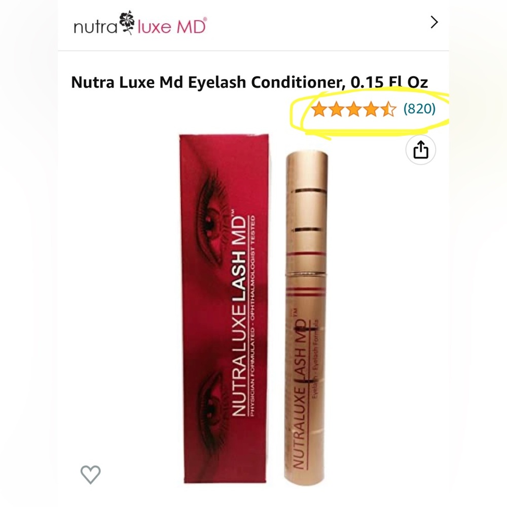 New NutraLuxe Lashh MD Eyelash Conditioner